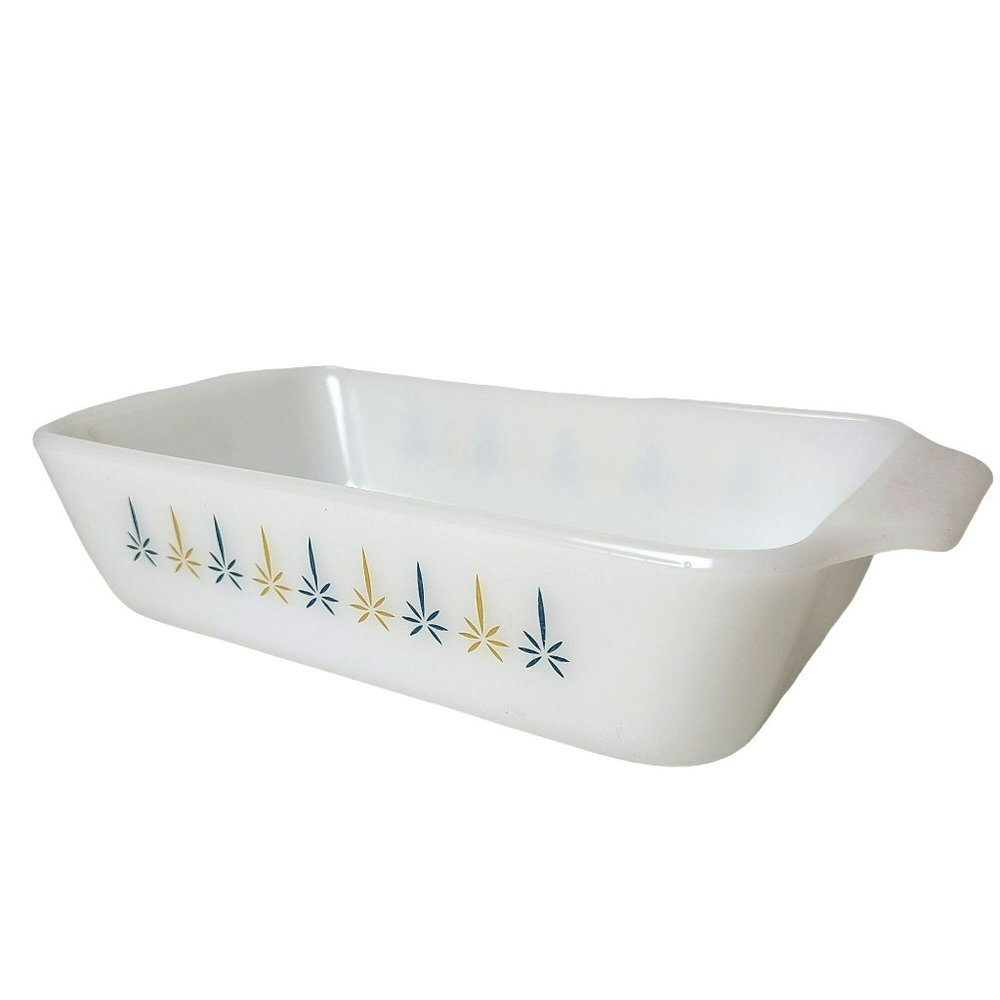 Vintage Anchor Hocking Fire King Candle Glow Casserole Dish Pan 1 Qt #441
